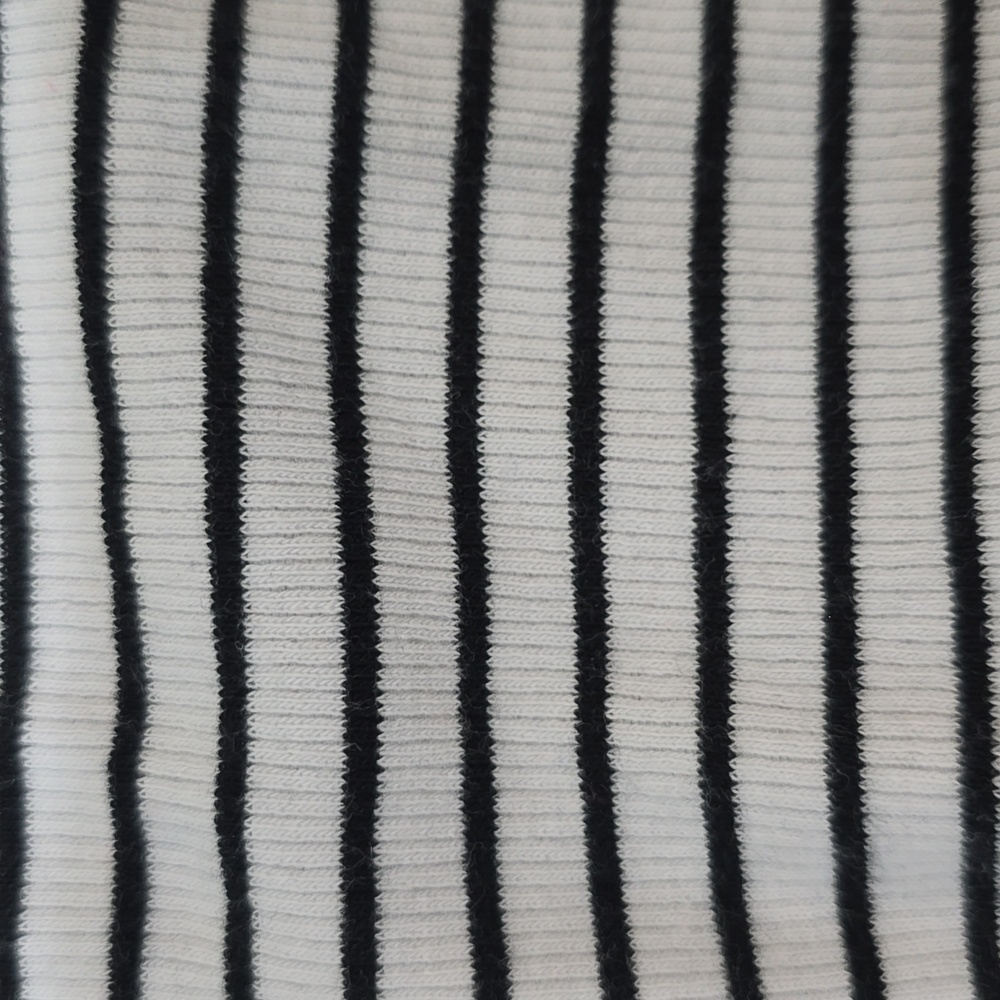 3/$15 Cat & Jack - Girls' Black/White Stripe Ribbed Long Sleeve Top - Picture 5 of 7